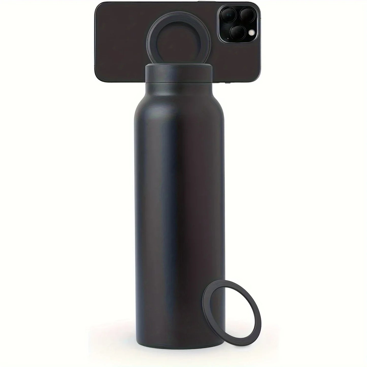 Stainless Steel Water Bottle With Phone Holder