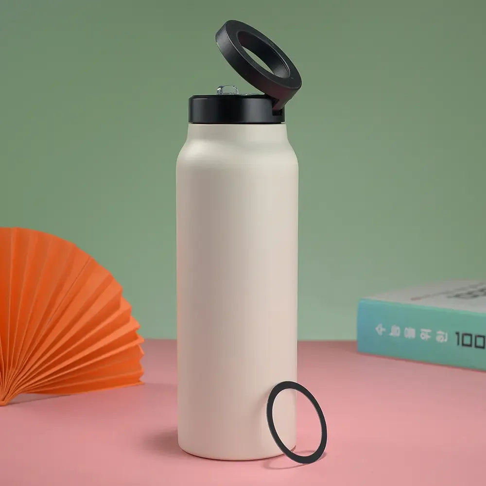 Stainless Steel Water Bottle With Phone Holder
