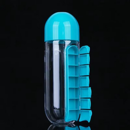 Pill & Vitamin Organizer Water Bottle