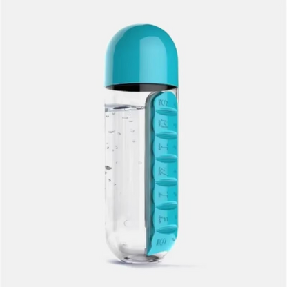 Pill & Vitamin Organizer Water Bottle