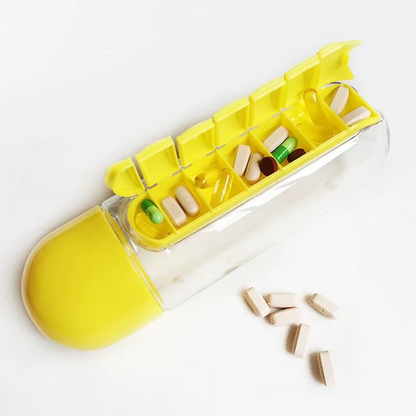 Pill & Vitamin Organizer Water Bottle