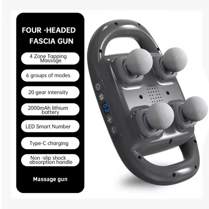4-Heads Fascia Massage Gun