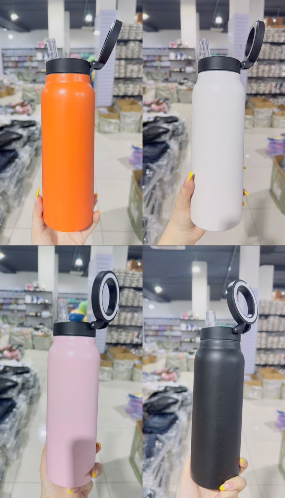 Stainless Steel Water Bottle With Phone Holder